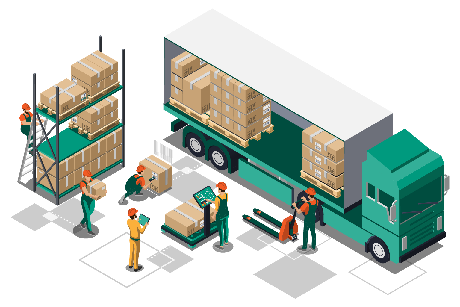 Supply chain illustrazione