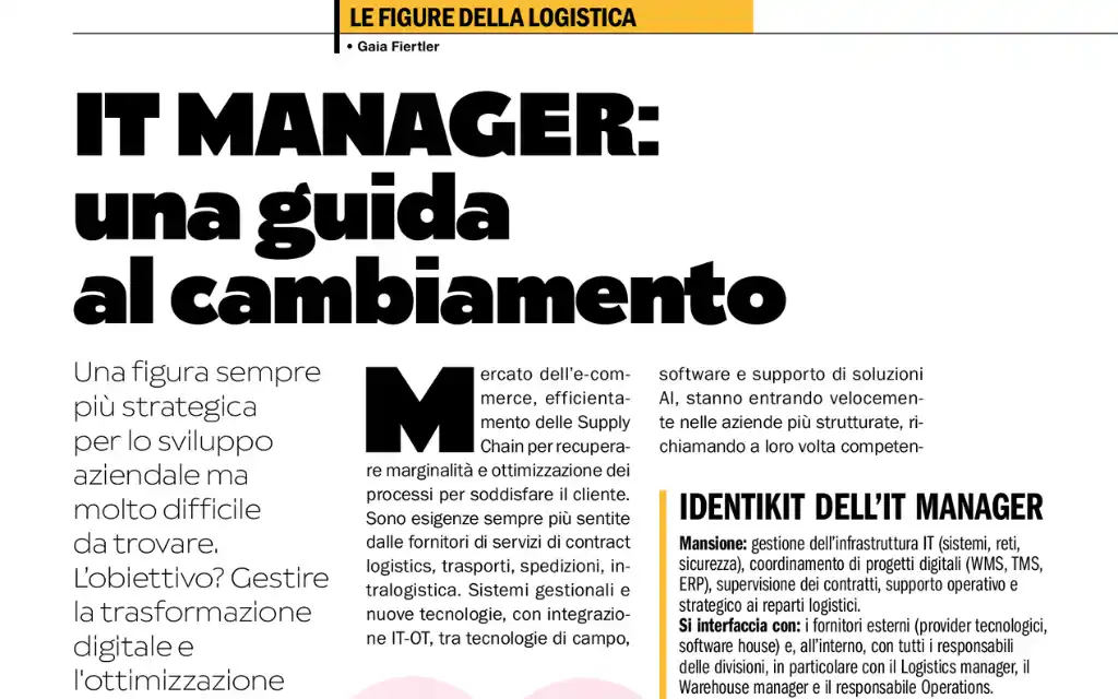 Copertina articolo logistica luglio 2025_IT Manager